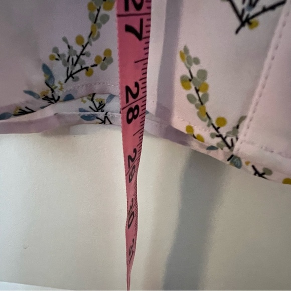 LOFT Petite Button Front Delicate Floral Roll Tab Long Sleeve Blouse Sz XSP - Picture 10 of 10
